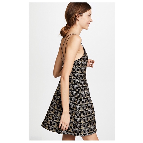 ALICE + OLIVIA EMBROIDERED MINI DRESS - Picture 5 of 8